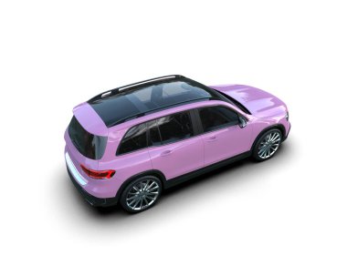 Pembe cip arabası. 3 Boyutlu Hazırlama