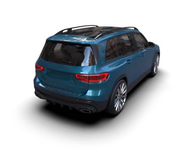 modern SUv beyaz arkaplanda izole edildi.