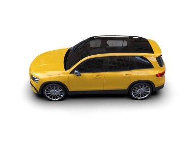 Küçük şehir arabası. 3d oluşturma.