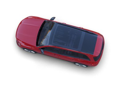 beyaz arkaplanda modern araba