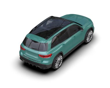 araba beyaz arkaplanda izole edildi