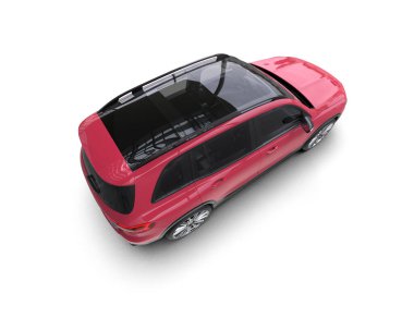 modern pembe araba - 3D görüntüleme