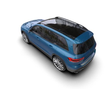 Mavi arazi aracı. 3d oluşturma