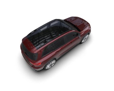 Siyah arka planda gölgeli modern bir araba. 3 Boyutlu Hazırlama