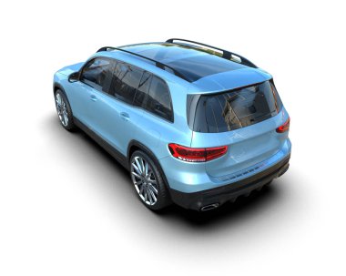 araba beyaz arkaplanda izole edildi