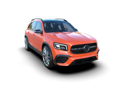 Lüks lüks modern araba. 3d oluşturma