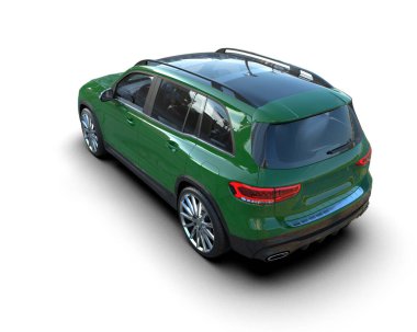 modern şehir arabası beyaz üzerine izole