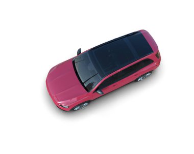 araba beyaz arkaplanda izole edildi