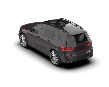 Beyaz arka planda modern bir cip. 3d oluşturma