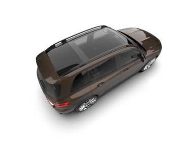 Beyaz arka planda modern cip arabası. 3d oluşturma