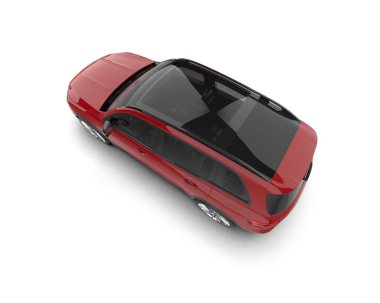 modern araba - ön görünüm - 3 boyutlu illüstrasyon