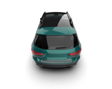 Beyaz arka planda izole edilmiş mavi spor araba - 3 boyutlu illüstrasyon