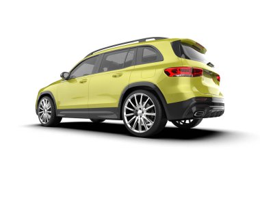 modern araba beyaz arkaplanda izole edildi