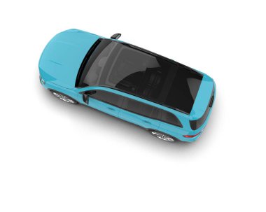 beyaz arkaplanda izole edilmiş araba - 3 boyutlu illüstrasyon