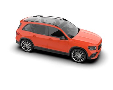 beyaz arkaplanda modern araba