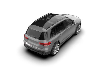 siyah modern araba beyaz üzerine izole