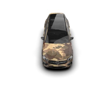 Stüdyo ortamında daha az genel bir konsept arabanın 3 boyutlu çizimi