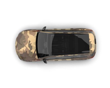 modern araba beyaz arka planda izole edildi. 3 boyutlu görüntüleme