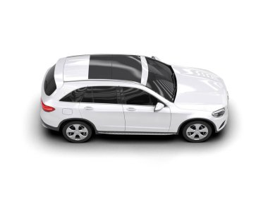 Siyah çizgili beyaz SUV