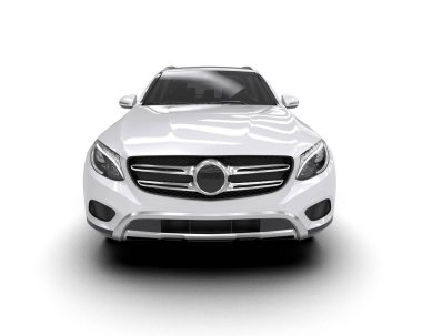 Gri arka planda modern şehir arabası