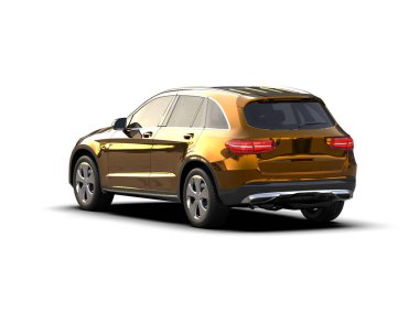 modern SUv beyaz arkaplanda izole edildi