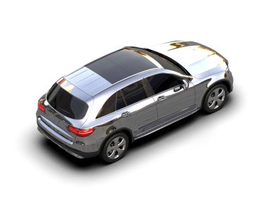 modern araba beyaz arka planda izole edildi. 3 boyutlu görüntüleme