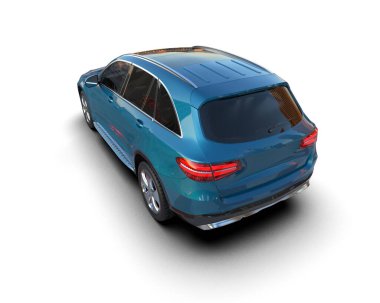 modern lüks araba beyaz arka planda izole edilmiş