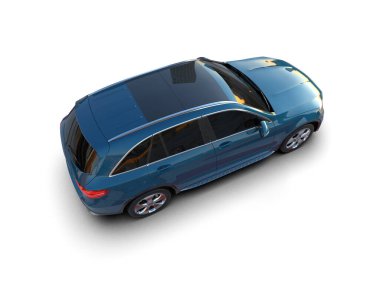 Modern lüks araba beyaz zemin üzerine.