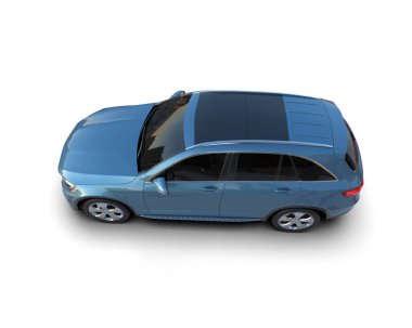 modern araba beyaz arka planda izole edildi. 3 boyutlu çizim - illüstrasyon