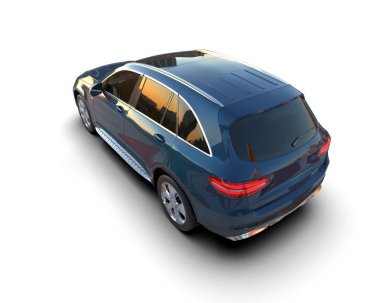 Lüks iş arabası beyaz arka planda izole edilmiş. 3d illüstrasyon