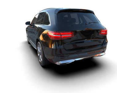 Lüks araba kırpma yolu ile arka planda izole