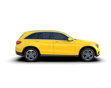 Sarı modern lüks SUV