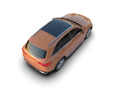 Beyaz arkaplanda 3 boyutlu araç izole edildi