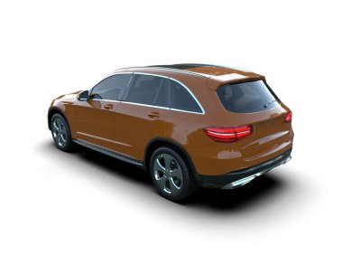 Kahverengi çizgili modern cip. 3d oluşturma