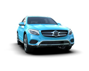 mavi spor araba 3 boyutlu görüntüleme