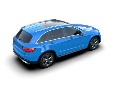 modern araba beyaz arka planda izole edilmiş 3 boyutlu - araba