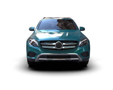 Beyaz izole edilmiş modern lüks araba.