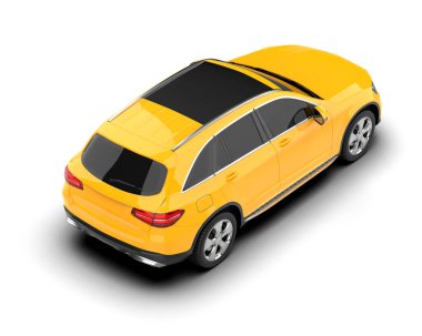 Stüdyoda 3 boyutlu bir araba..