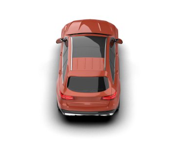 Beyaz arka plan üzerinde kırmızı Suv