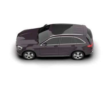 Modern şehir arabası beyazdan izole edilmiş. 3D görüntüleme - illüstrasyon