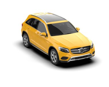 Beyaz arka planda modern bir araba. vektör illüstrasyonu