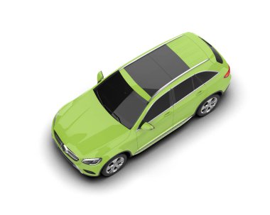 araba beyaz arkaplanda izole edildi