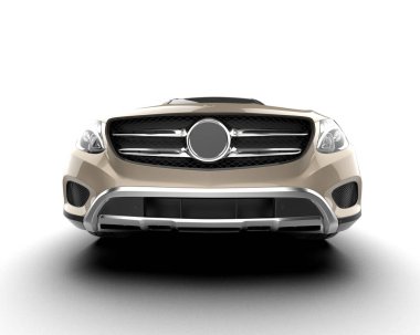 Lüks araba, beyaz arka planda modern sedan. 3d oluşturma