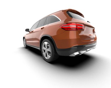 gerçekçi 3D SUV görüntüsü arkadan görüntülü