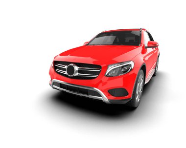 araba modern otomobil beyazda izole edildi