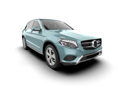 araba beyaz arkaplanda izole edildi