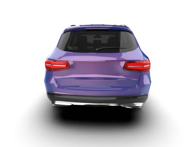 Beyaz arka planda modern bir cip. 3d oluşturma