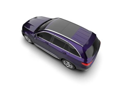 Beyaz arka planda modern bir araba. 3 d