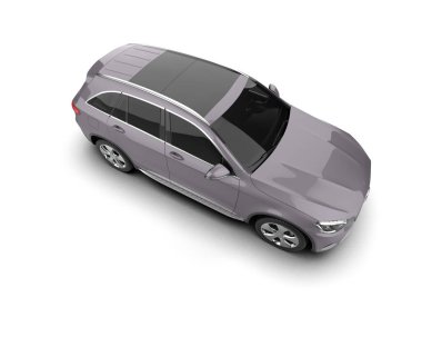 modern araba beyaz arka planda izole edildi. 3 boyutlu çizim - illüstrasyon