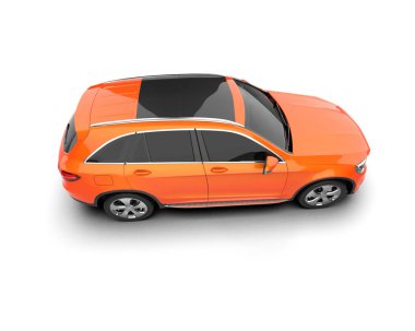 beyaz arkaplanda modern araba